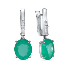 Серьги с английским замком из серебра