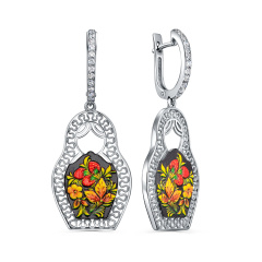 Серьги с английским замком из серебра