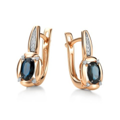 Серьги с английским замком из  золота
