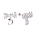 Серьги из серебра с фианитом