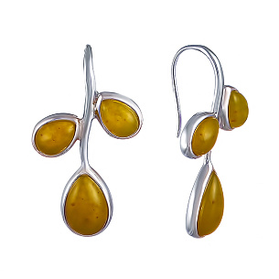 Серьги из серебра с кварцем