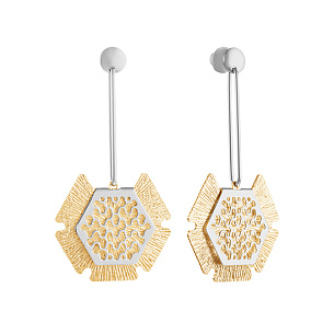 Серьги из серебра с золочением
