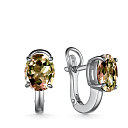 Серьги из серебра с султанитом