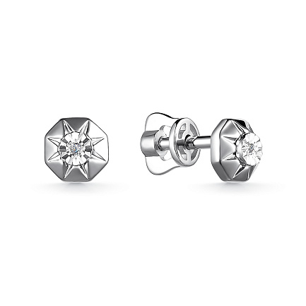 Серьги из серебра с бриллиантами