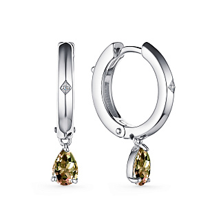 Серьги из серебра с бриллиантами