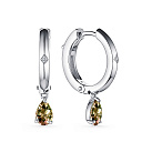 Серьги из серебра с бриллиантами