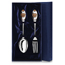 Набор серебряных столовых приборов "Единство" 2 предмета