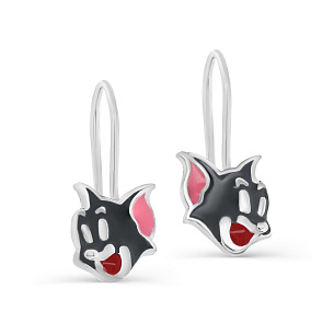 Серьги с английским замком из серебра