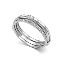 Кольцо из белого золота с бриллиантами
