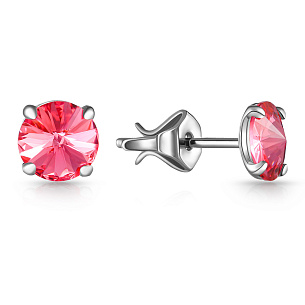 Серьги из серебра с фианитом