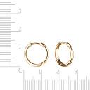 Серьги Конго из желтого золота