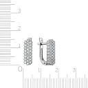 Серьги из белого золота с фианитом