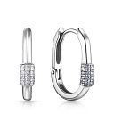 Серьги из серебра с фианитом