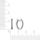 Серьги Конго из белого золота с бриллиантами