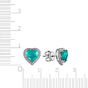 Серьги из серебра с цирконием