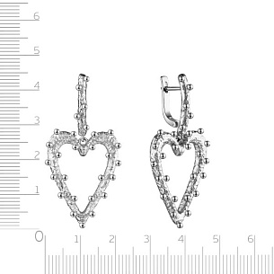 Серьги с английским замком из серебра