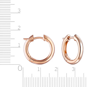 Серьги Конго из серебра с золочением