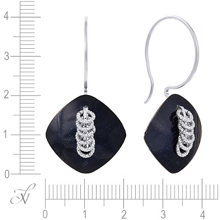 Серьги из серебра с эмалью