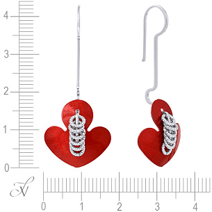 Серьги из серебра с эмалью
