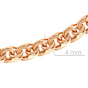 Браслет ручной работы из красного золота, плетение шпрингелевое