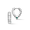 Серьги из серебра с фианитом