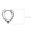 Серьги из серебра с фианитом