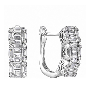 Серьги с английским замком из  золота