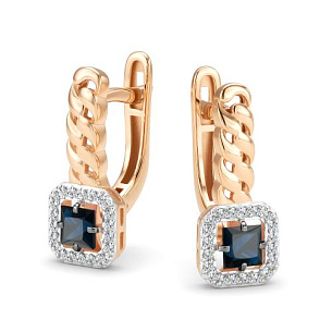 Серьги с английским замком из  золота