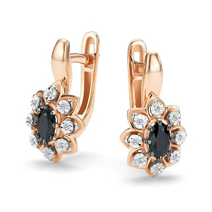 Серьги с английским замком из  золота