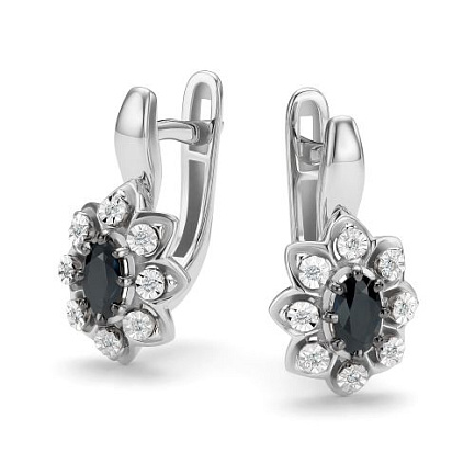 Серьги с английским замком из  золота