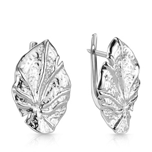 Серьги с английским замком из серебра