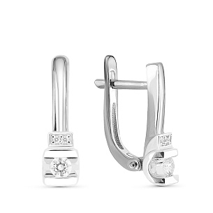 Серьги из белого золота