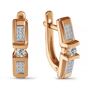 Серьги из красного золота