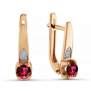 Серьги из красного золота
