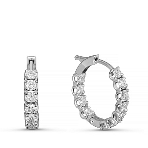 Серьги из белого золота