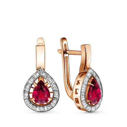 Серьги из красного золота