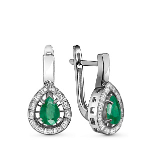 Серьги из белого золота