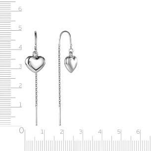 Серьги Продевки из серебра