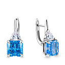 Серьги с английским замком из серебра