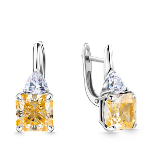 Серьги с английским замком из серебра