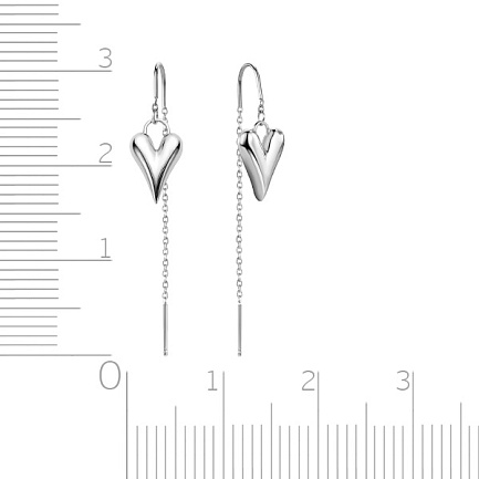 Серьги Продевки из серебра