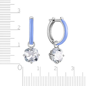 Серьги с английским замком из серебра