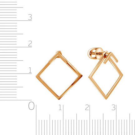 Серьги Джекеты из красного золота