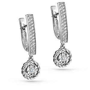 Серьги с английским замком 12-11185-1000