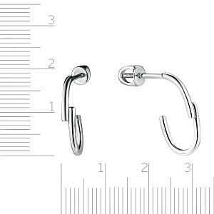 Серьги Пусеты из серебра