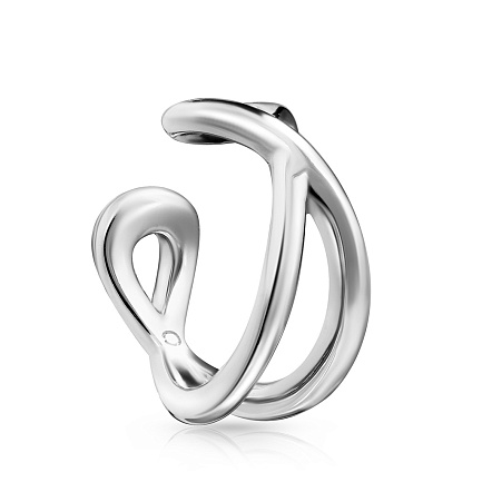 Серьга одиночная из серебра