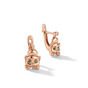 Серьги детские С639-1158Зел