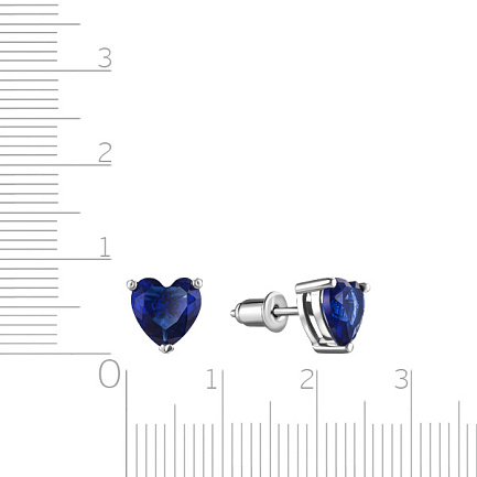 Серьги из серебра с цирконием