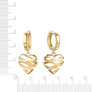 Серьги Конго из желтого золота