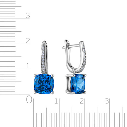 Серьги из серебра с цирконием